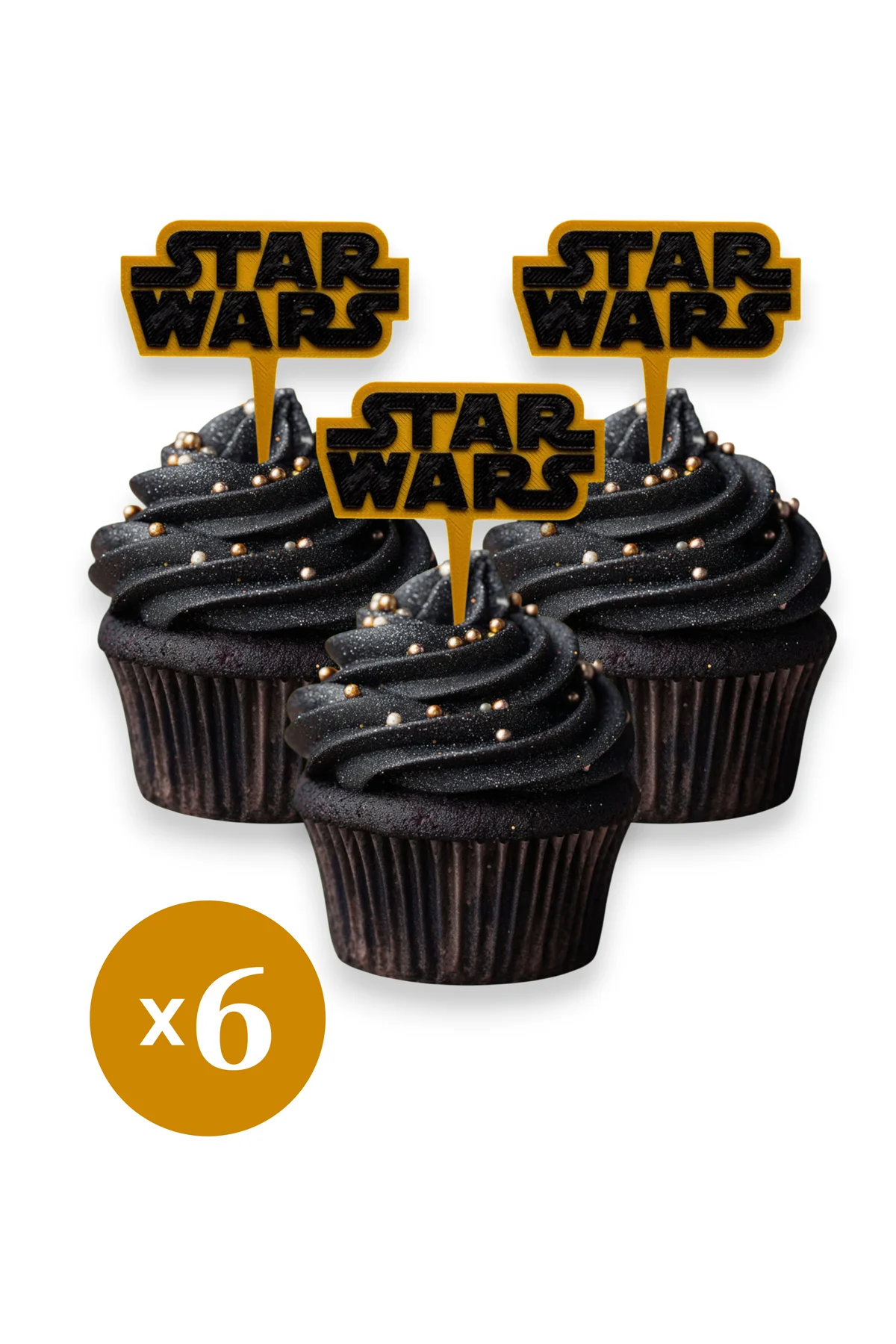 6 Adet Starwars Cupcake Süsü (DOĞUM GÜNÜ) - Kaliteli Malzeme