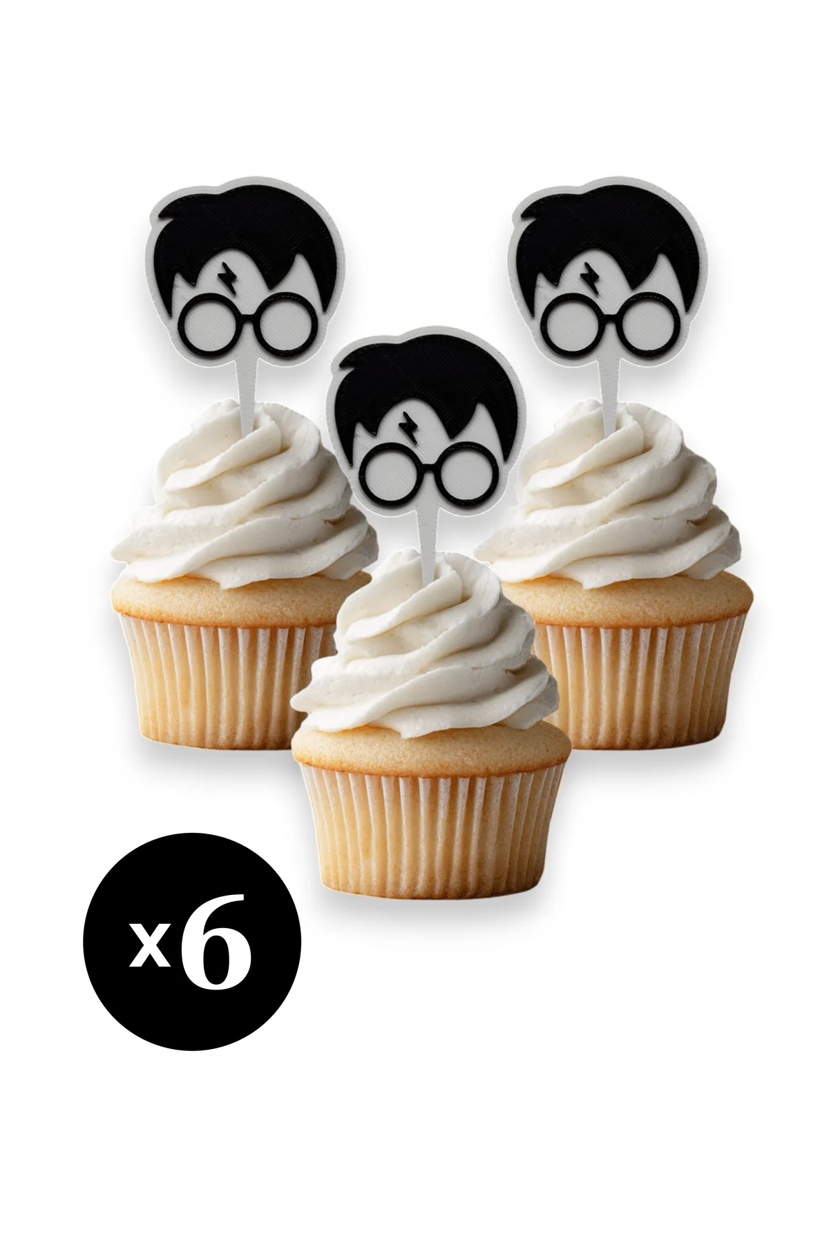 6 Adet Harry Potter Cupcake Süsü (DOĞUM GÜNÜ) - Kaliteli Malzeme