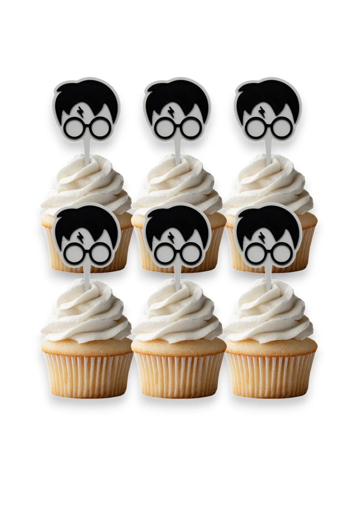 6 Adet Harry Potter Cupcake Süsü (DOĞUM GÜNÜ) - Kaliteli Malzeme