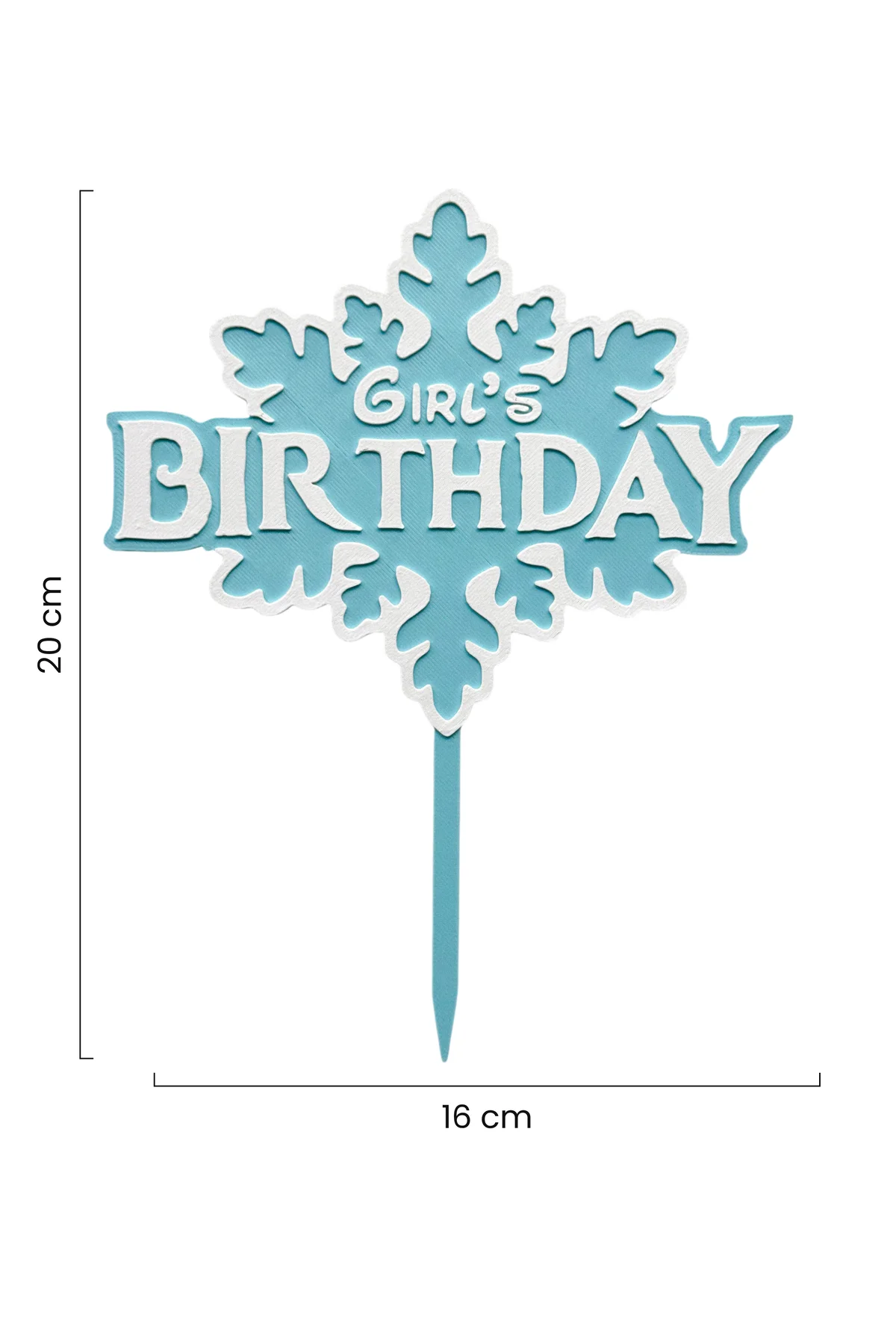 Frozen Temalı Pasta Üstü Yazısı Birthday (Kız Çocuk Doğum Günü Pasta Üzeri Süsü)