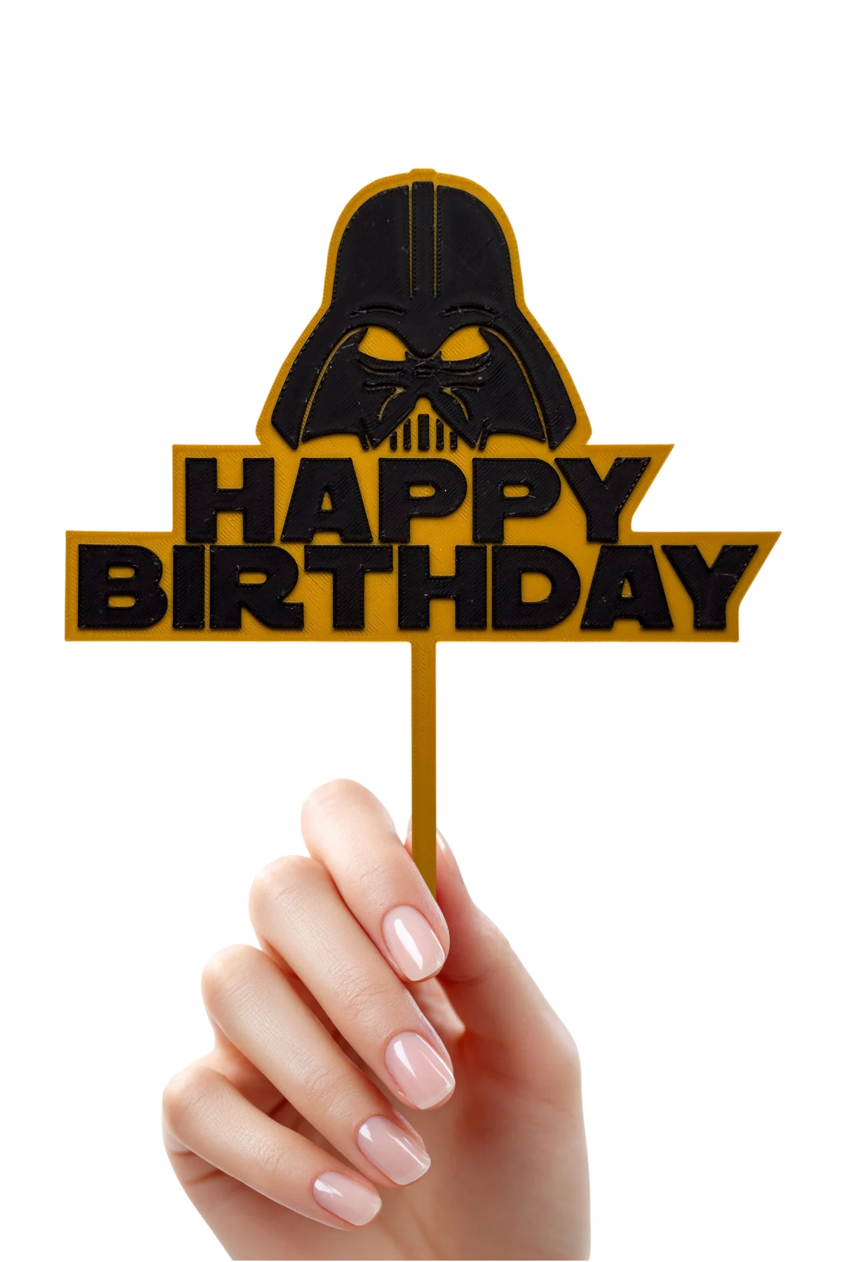 Star Wars Temalı Pasta Üstü Yazısı Happy Birthday (Doğum Günü Pasta Üzeri Süsü)