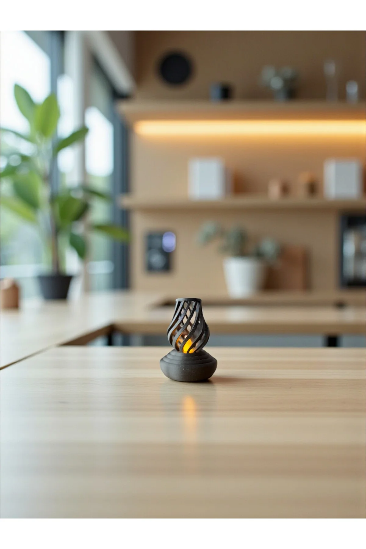 Spiral Dekoratif Mum Lamba -Tealight– Loş Işık Uyumu