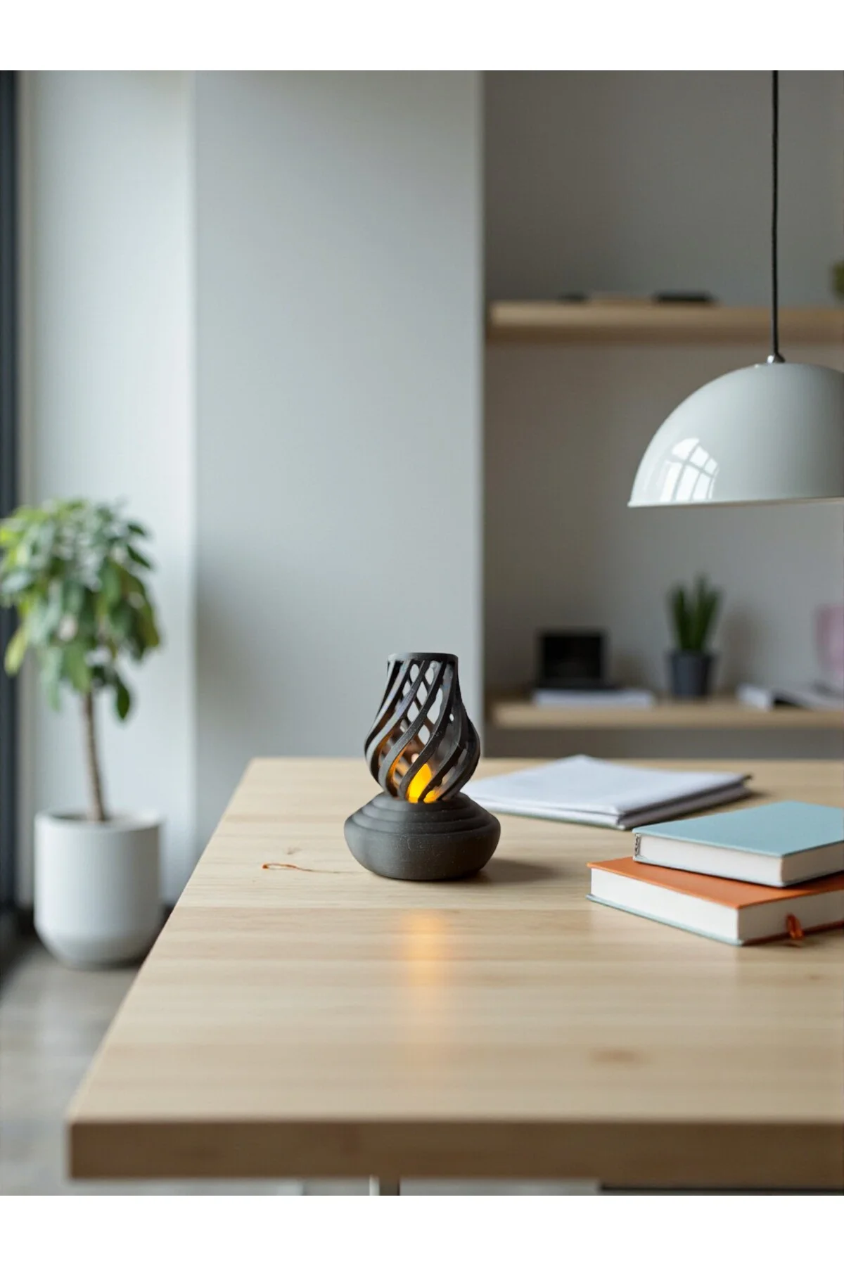 Spiral Dekoratif Mum Lamba -Tealight– Loş Işık Uyumu
