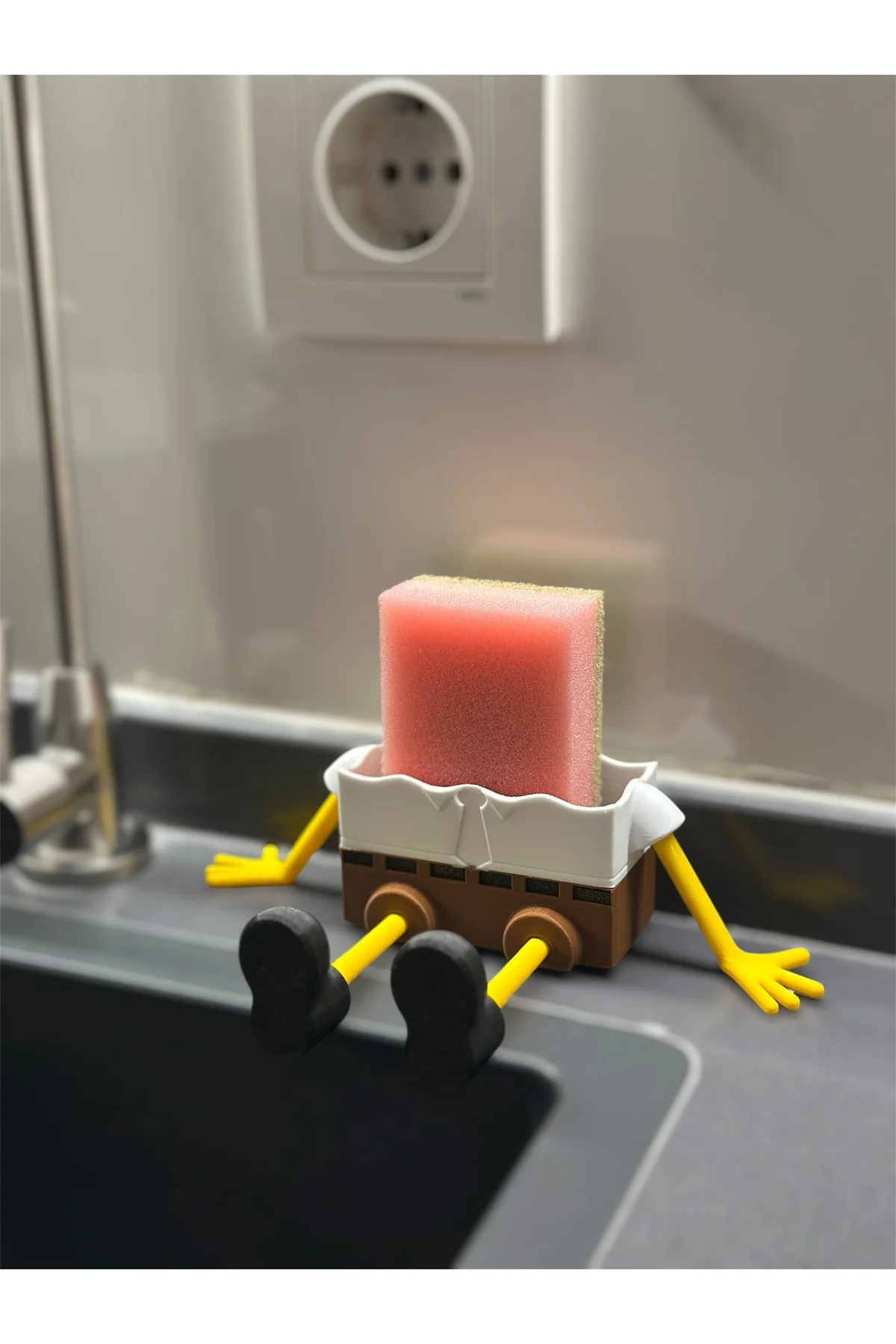 Sünger Bob Bulaşık Süngeri Tutucağı Süngerlik