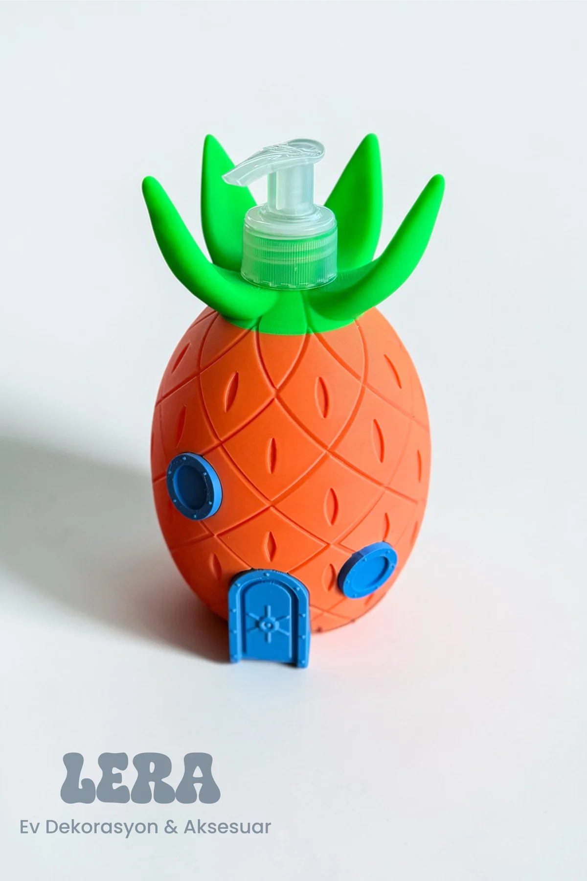Süngerbop Sünger Tutucu ve Ananas Ev Sabunluk Seti – Dekoratif Mutfak Lavabo Düzenleyici