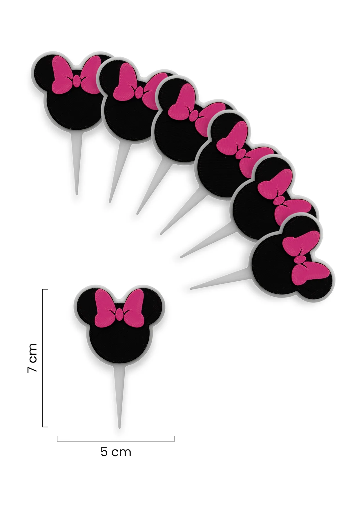 6 Adet Minnie Mouse Cupcake Süsü (DOĞUM GÜNÜ) - Kaliteli Malzeme